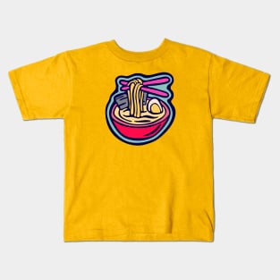 Ramen Noodles Bowl illustration Kids T-Shirt